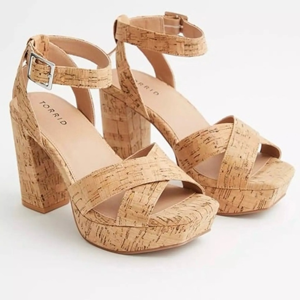 Torrid Tan Cork Platform Sandals